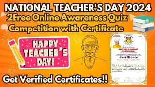 2Free Online Teacher's Day 2024 Certificates | National Teacher's Day 2024 | Free Certificates
