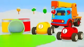Full episodes of car cartoons for kids. Helper Cars & a snow castle. Trucks for kids.