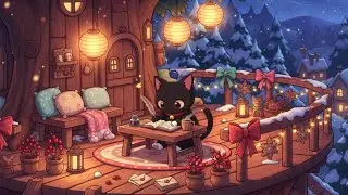 Writing on the Treehouse Balcony with Kitty Cat's ✍️ Winter Lofi Beats ❄️ Focus Music to Study