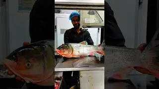 Amazing River Big Silver Fish Cutting Skills #silver Fish Cutting Expert Cutter Man In Bangladesh