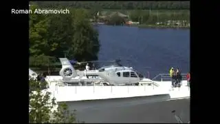 Abramovich Testing helicopter Garage  Super Yacht