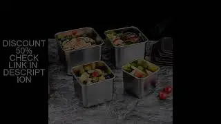 Portable Stainless Steel Fresh-keeping Box Square with Plastic Lid Lunch Box Leak-proof Sealed Crisp
