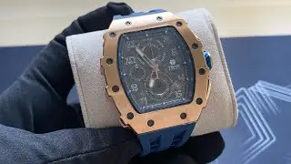 Men's gold Tsar Bomba TB8204Q Gold / Blue 43,5MM
