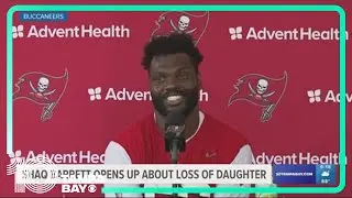 Shaq Barrett speaks at Bucs training camp for first time since death of his 2-year-old daughter