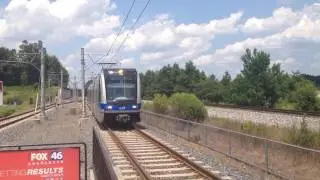 LYNX Blue Line Train Arrives I-485 / South Blvd. Station