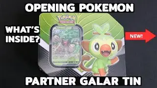 *NEW POKEMON CARD TIN!* Opening the Rillaboom Galar Partners Tin! (Pokemon Sword and Shield)