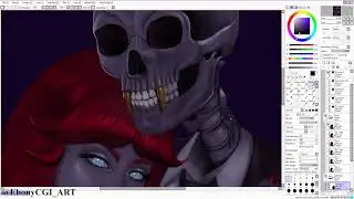 Live Painting: (OCs) Ros&eacute; & Zale - Close (Redraw) part 2  #art #live