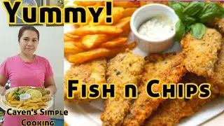 Homemade Fish and Chips with Tartar Sauce#homecooking