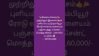 Registration cost free puliam patti to nambiyur road. South face 3 cents total amount - 2,60,000/-