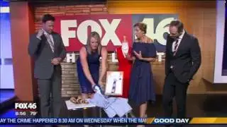 Suzanne Libfraind with Page Fehling on Fox 46 Charlotte