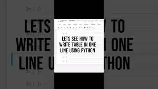 print table in one line 