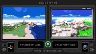 Tales of Phantasia (SNES vs GBA) Side by Side Comparison (Game Boy Player) Super Famicom vs GBA