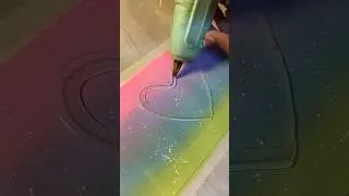 Satisfying and Creative Art Idea With Glue Gun 😍 #valentinesday #painting #satisfying