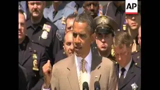 President Barack Obama honored the nation's top police officers on Saturday, paying tribute to their