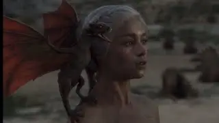 Daenerys&rsquo; three dragon eggs hatched scene | Game of Thrones: S1xE10