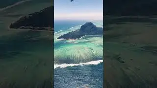 BREATH TAKING! Amazing view! Mauritius underwater waterfall helicopter ride! #helicopter #adventure
