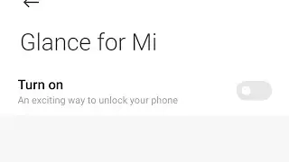 how to disable mi glance permanently