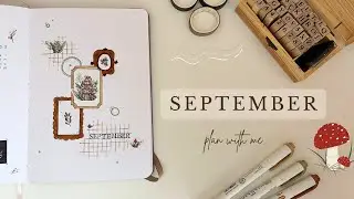 September plan with me | reading journal | vintage cottagecore theme 🍄