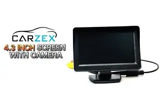 Carzex 4.3 inch Car Dashboard LCD Screen with 8 LED Night Vision Car Reverse Parking Camera
