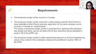 Open Work Permits for Vulnerable Workers & Temporary Foreign Worker Mobility