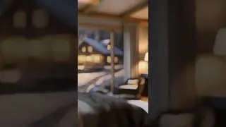 Cozy Fireplace ❄️ Snowfall Ambience 🔥