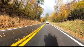 Tiger 1200 on Wet US Hiway 50 MD-WV