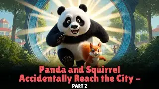 🐼🐿️ &ldquo;Panda and Squirrel Accidentally Reach the City &ndash; PART 2&rdquo;|@SparkMindStories|#Ai#entertainment 