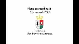 Pleno extraordinario, 9 de enero de 2026
