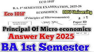 🔴 Live 📌 BA 1st Semester | Economics 101 F | Answer Key | PYQ | BA Karo Online