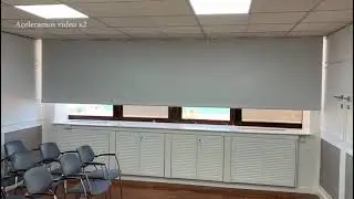 Instalaci&oacute;n Maxiroĺl con tejido opaco Black Out BO-01 con impresi&oacute;n digital
