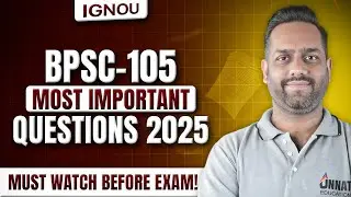 BPSC 105 Solved Question Paper June 2025 | IGNOU TEE Dec 2025 Must Watch