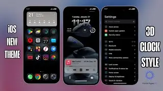 iOS STYLE NEW THEME_ 3D CLOCK STYLE  _HYPEROS 1/2/3 AND MIUI  