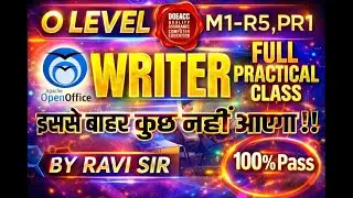 O Level PR1 Practical M1-R5 | OpenOffice Writer Complete Guide | One Shot Video|#APTINSTITUTE