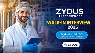 Zydus Lifesciences Walk-in | Freshers & Experienced | diploma bsc msc #jobs  | Raman career connect