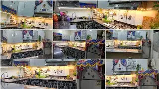 جولة🌜بفرش رمضان✨ في مطبخي+اقوه💪تنظفات 🧼🫧للمطبخ بالكمل 🪣🧹بدون مجهود