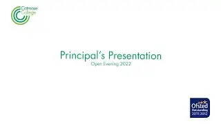 Catmose College - Principal's Presentation Open Evening 2022