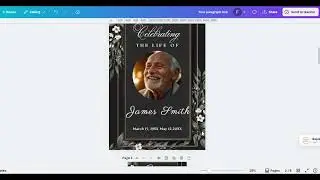 Demo Video for Editing Funeral Sign Template in Canva