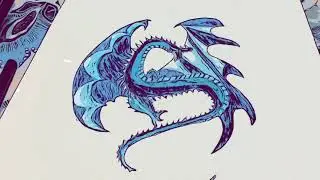 How to Draw an Ice Dragon || Step by step tutorial for beginners || Easy art