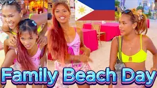 Filipina Twin Sisters Family Beach Day Resorts & Dancing! OFF GRID ISLAND FAMILY PHILIPPINES LIVING