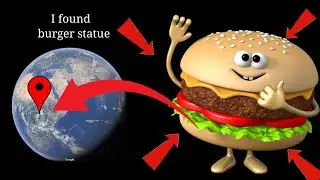 I found burger statue in real life in USA Google Earth Google map#googleearth 2.0