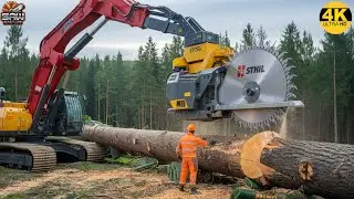 Big Chainsaw Fastest Extremely Dangerous Tree Cutter | Modern Logging Forestry Machinery #2