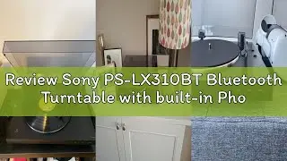 Review Sony PS-LX310BT Bluetooth Turntable with built-in Phono Pre-Amp, 2 speeds and 3 gain modes, B