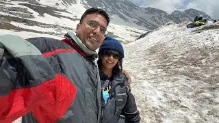Saying Goodbye to Rohtang Pass🏔️One Last Look at the Snow the Sky Snow-Covered Mountains Pure Wonder