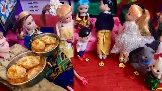 Barbie Aur Cat Ki Kahani Epi - 41/ Barbie Doll All Day Routine/ Poor Time Story/Eating Momos