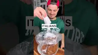 Must admit the Italian technique is perfection😁❤️🇮🇹🍰| Normal vs Italians eat Pandoro | CHEFKOUDY