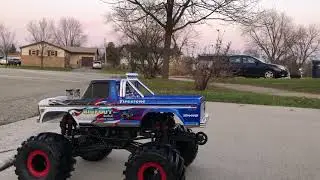 CEN racing HL150 Bigfoot Classic Flames body jumping curb