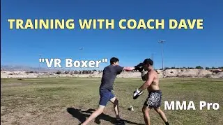 Harder in real life? | VR Boxer tries mitt work for the first time. 