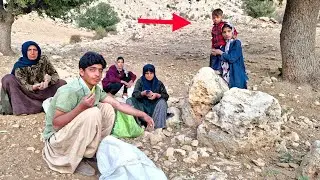 Grandma's family's adventure in the mountains; collecting acorns to build a bath