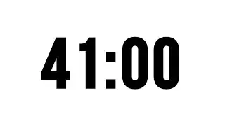 41 Minute Timer Without Music, Simple Countdown With Alarm At The End