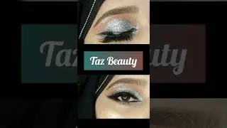 Silver glitter eye makeup for eid / bridal #shorts #trending #tutorial #ytshorts #youtubechannel